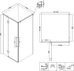 Niagara Душевой уголок Nova 100x100 NG-6632-34 – фотография-13